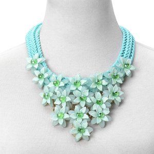 NEW Green Chroma Braided Statement Necklace